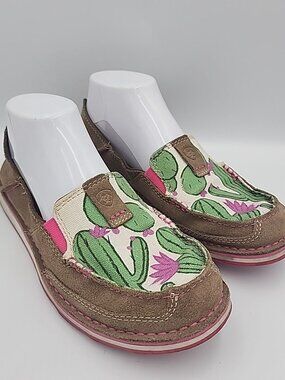 Ariat Shoes Womens 7.5B Cruiser Floral Design Cactus Rugged Western Slip On
